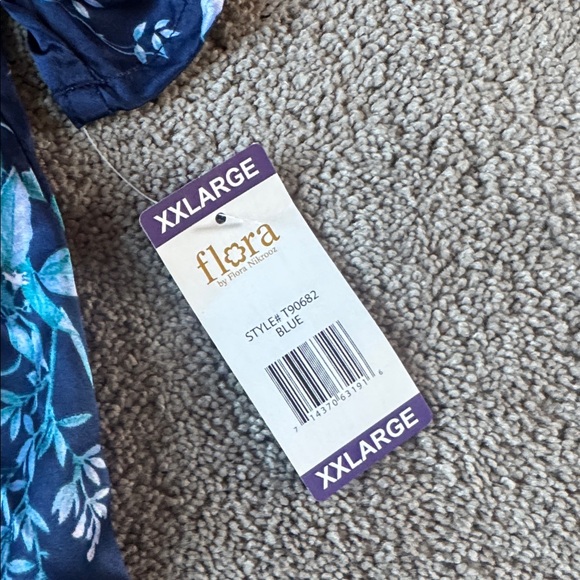 Flora by Flora Nikrooz Floral Satin Pajama Set SIZE XXL - Picture 3 of 10